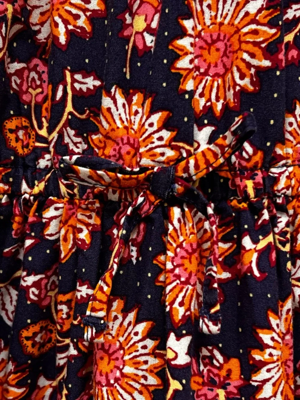 Gap Girls Navy Floral Tiered Dress Size 4T